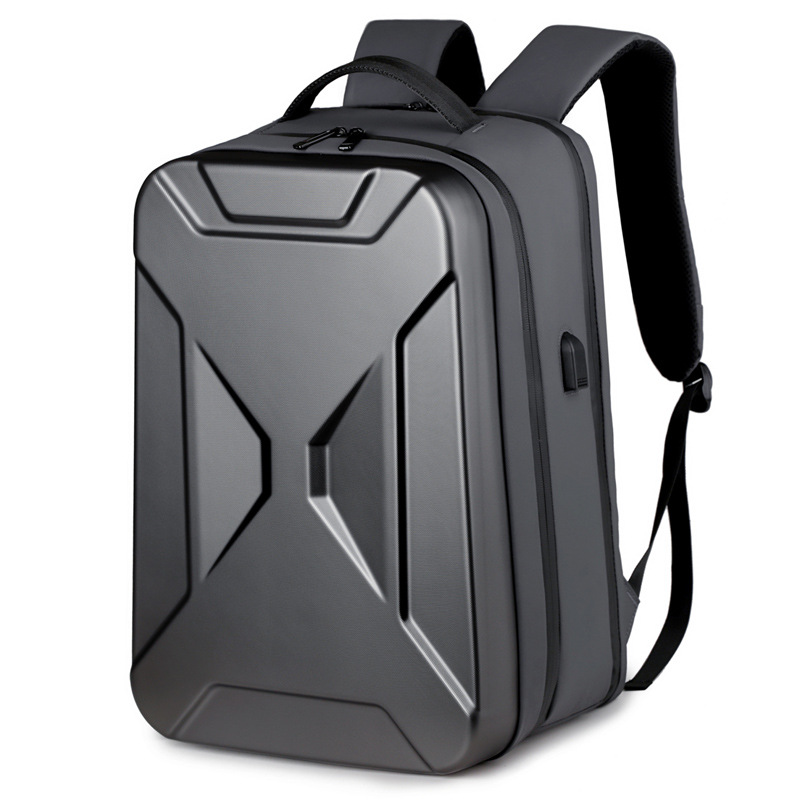 A new cross-border hard-shell business backpack with large capacity and multiple functions, a 17-inch computer bag for commuting and business trips, and a high-end feel on both shoulders Item Picture