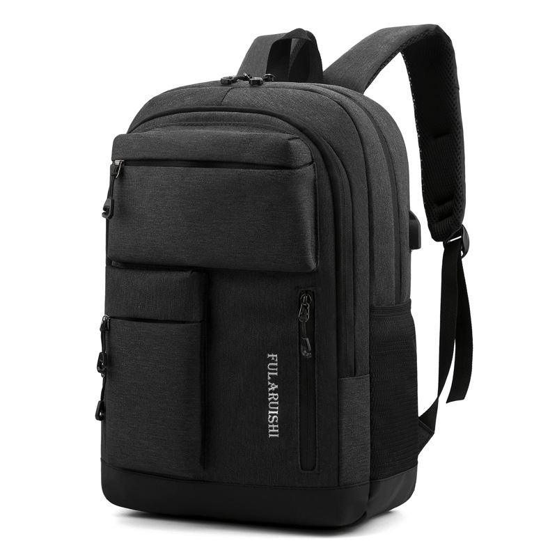 Wholesale Korean-style multi-functional backpacks for men, trendy campus, college and high school students, casual travel bags, and computer bags full figure