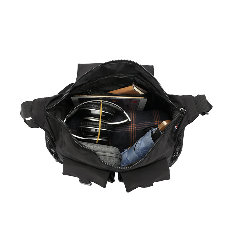 2024 New stylish and versatile large-capacity messenger bag, Japanese minimalist functional single-shoulder bag, casual men's crossbody bag Item Picture