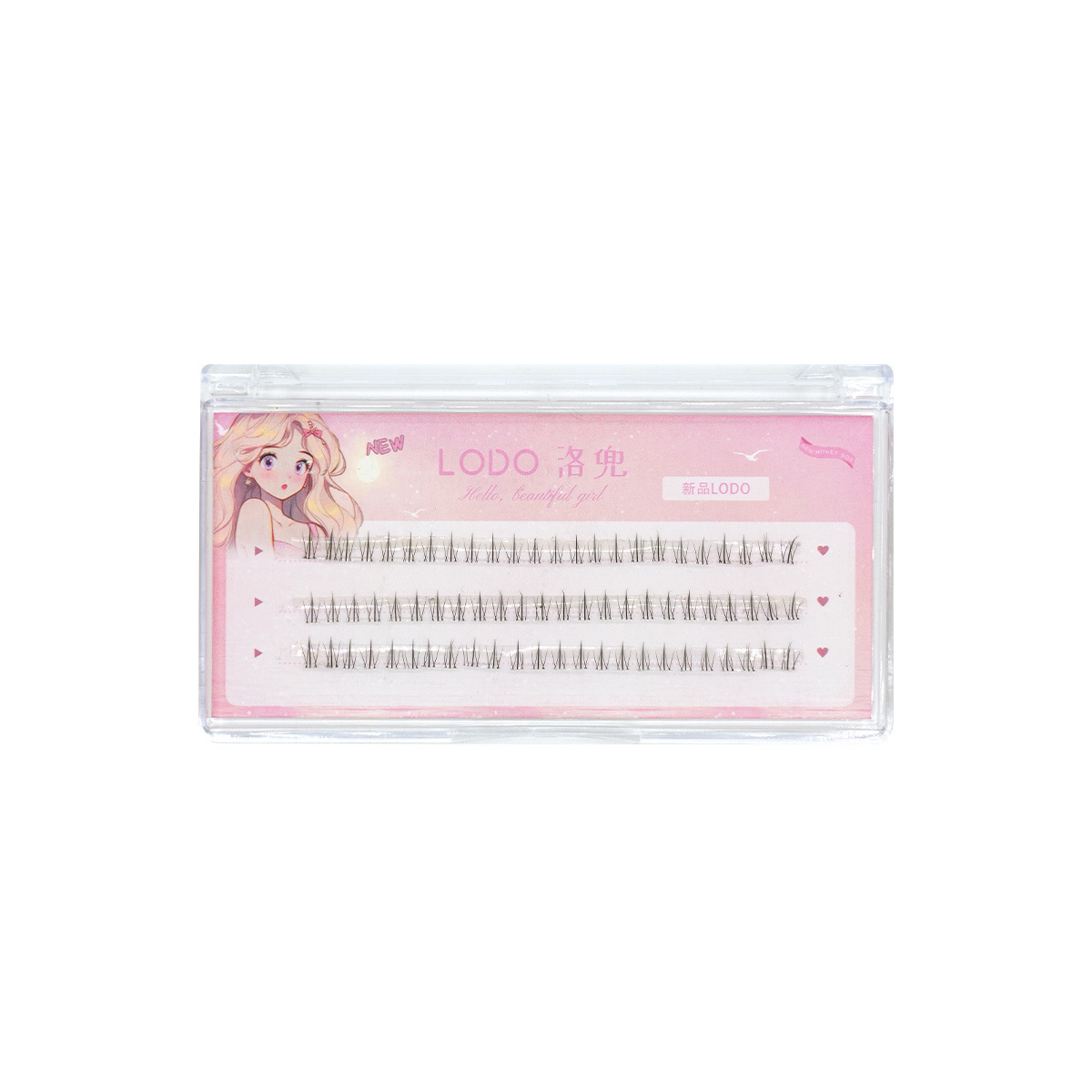 Wholesale of Luodou self-adhesive Small Flame Lower eyelash Natural Simulation transparent single cluster segmented false eyelashes Item Picture