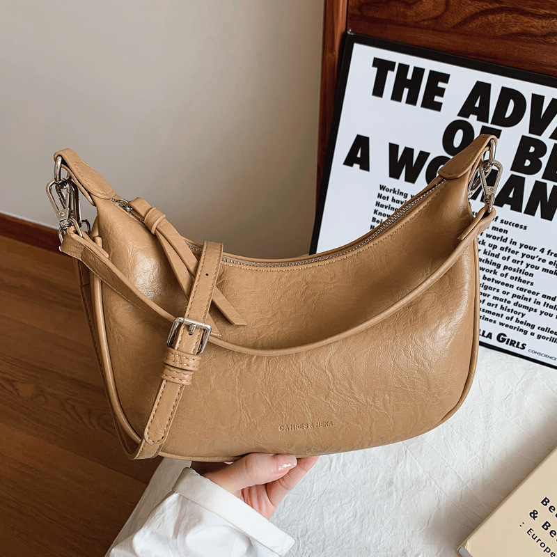Niche design, versatile and stylish dumpling bag 2025 New style women's single-shoulder bag, casual and lightweight, internet-famous crossbody bag full figure