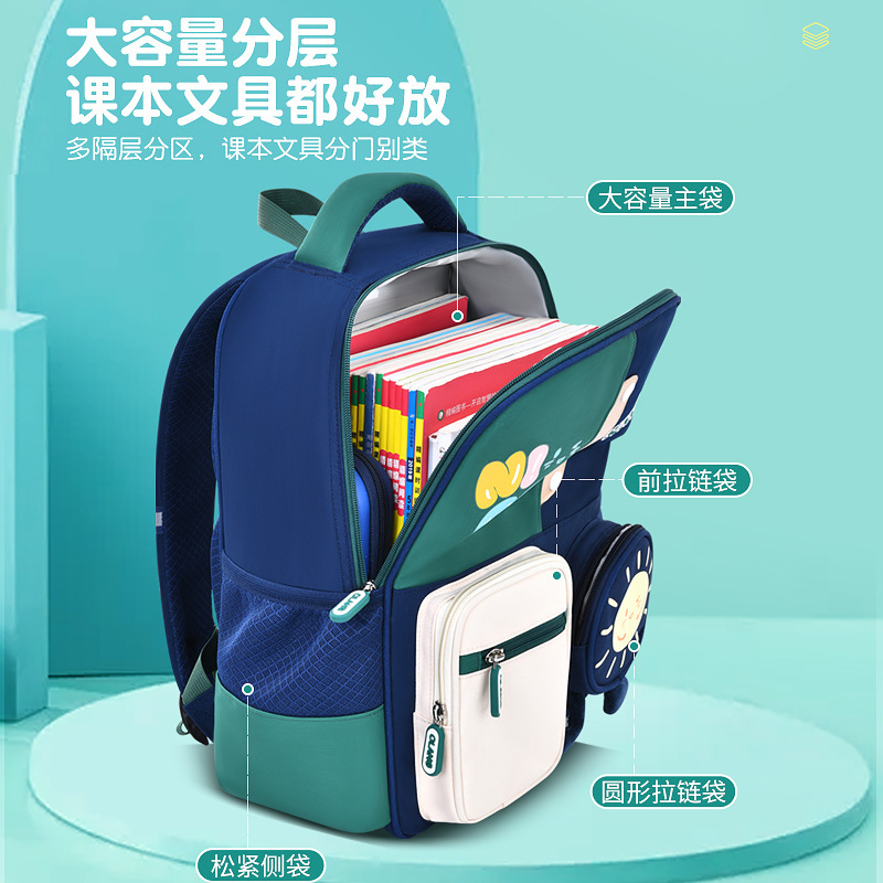 New cute sunflower children 's backpacks for boys and girls 1-3-6 grade ultra-light and lightweight primary school bag 5 Application Scenario