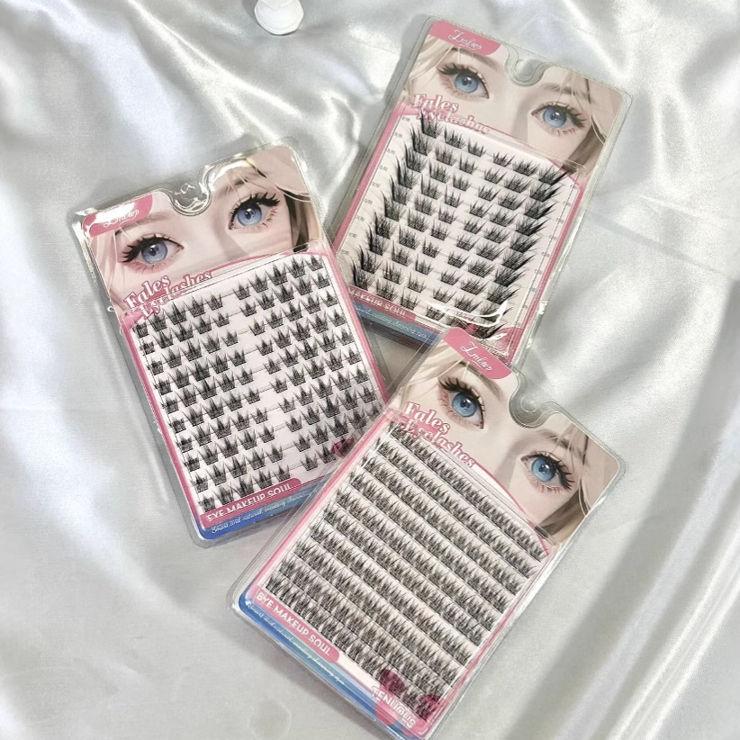 LMLTOP Lazy Beginner single-cluster false eyelash Fox style baby curve single-cluster segmented eyelash SY928 Carefully selected Item Picture