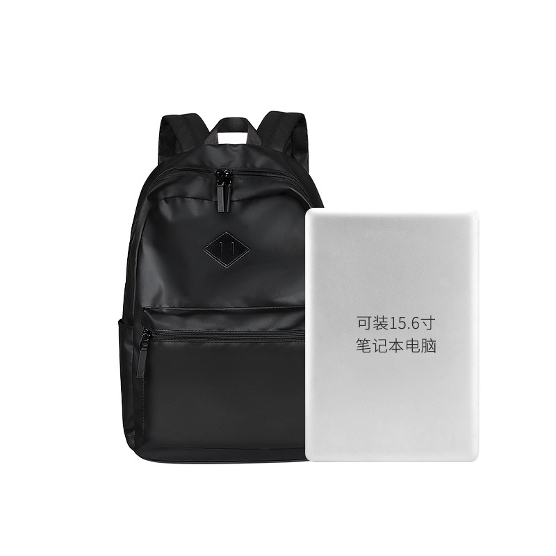 Laptop bag, backpack, simple waterproof men's and women's schoolbag, outdoor casual business, large capacity 15.6 inches Item Picture