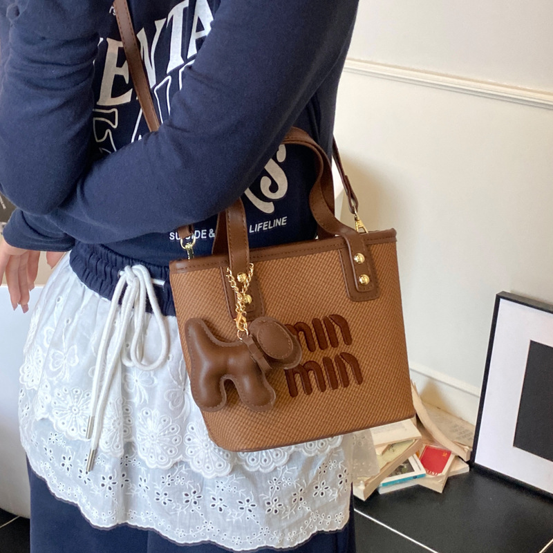 This is a trendy and niche design hand-held bucket bag for women in the summer of 2025. It is a versatile and casual crossbody bag Application Scenario