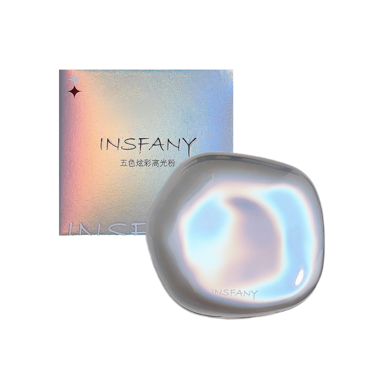 INSFANY Shell Highlight Sparkling Clear Face Brightening and Modifying Natural Three-dimensional Eye color-changing glitter Powder Eyeshadow Item Picture