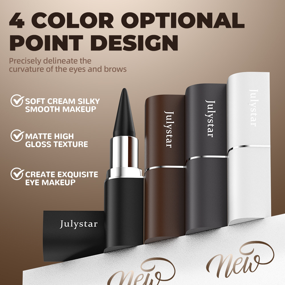Cross-border bestseller 4-color Eyeliner cream set: Cool Black, Natural, long-lasting, waterproof, quick-drying, matte Eyeliner Application Scenario