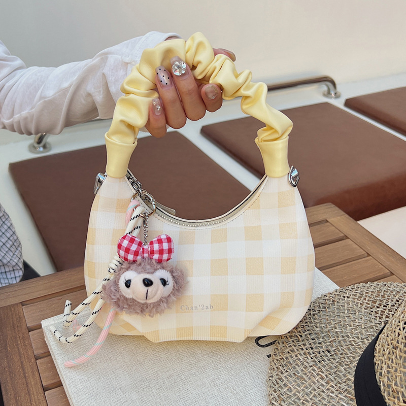 Sweet and cool style, trendy and unique cloud-shaped pleated handbag, a new summer fashion chain crossbody bag for women in 2025 full figure
