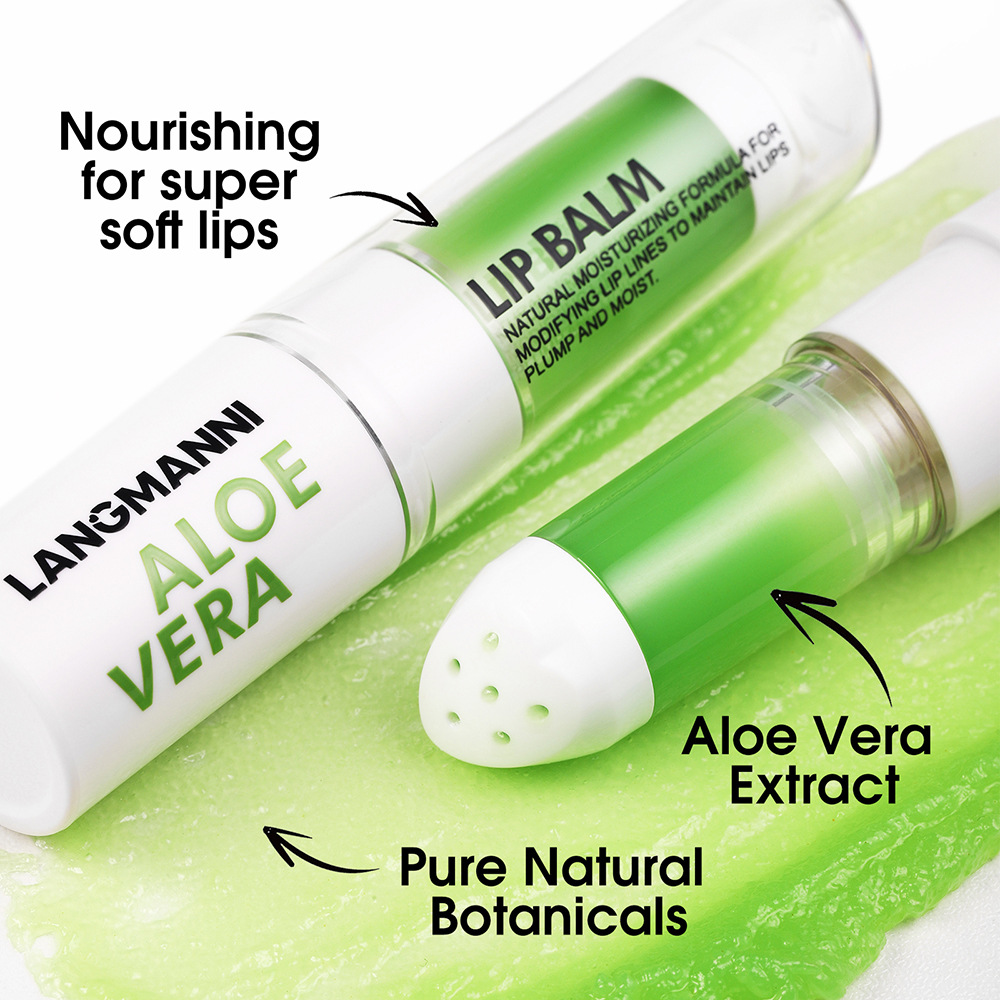 LANGMANNI Aloe Vera Lipstick Rotating Lip Balm across temu details Picture