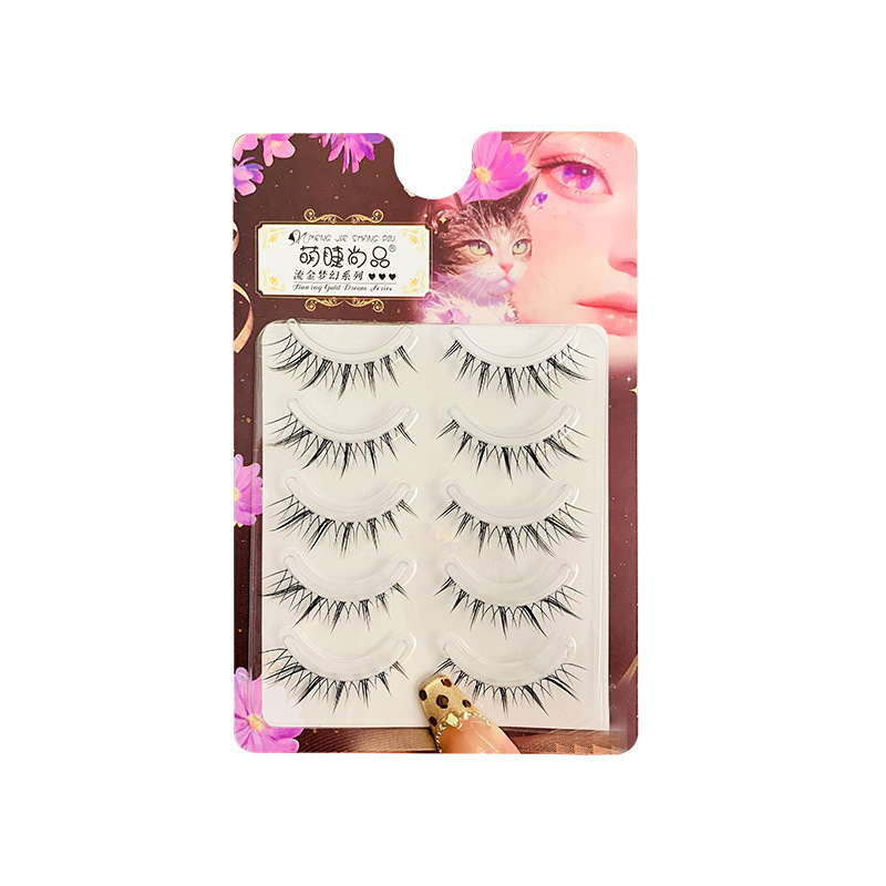 Mengjie Shangpin Seven Immortals White Fox Paired Fur Natural Comic Fox Style realistic False eyelashes for photos Item Picture