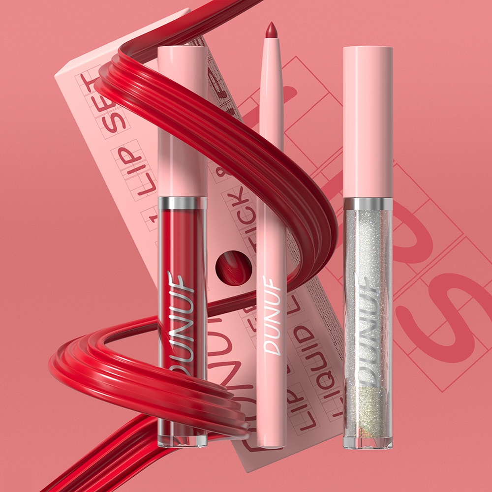 Check out DUNUF 3-in-1 lip liner Pen + Lip Gloss + Lip Oil! Link Disclaimer - For Foreign trade only details Picture