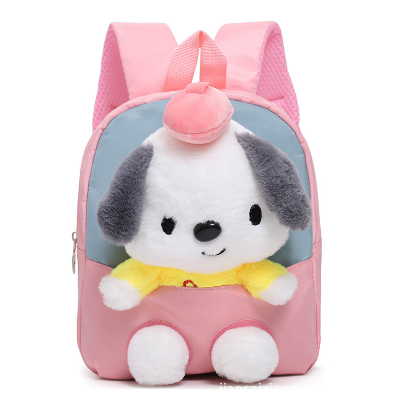 Cartoon plush toy backpacks, cute and trendy kindergarten backpacks, large-capacity children's school bags manufacturers Item Picture