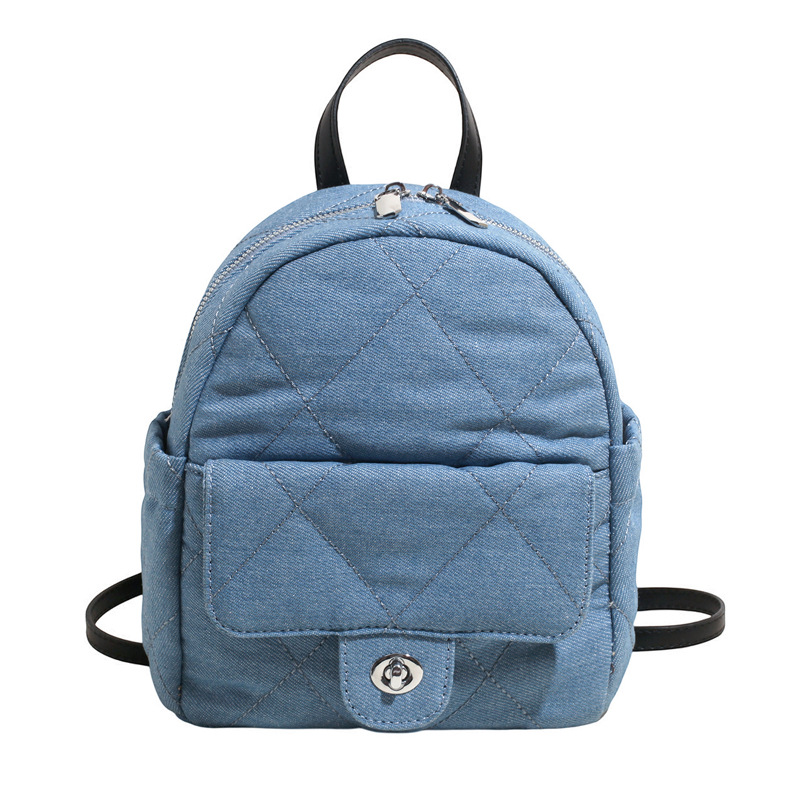 The 2025 summer new Korean-style fashionable diamond-shaped backpack, a stylish small backpack, and a simple hand-held women's backpack Item Picture
