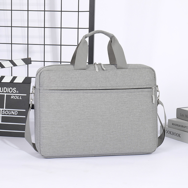 Wholesale briefcase, new business computer single-shoulder bag, large-capacity meeting document bag, logo-free training material bag details Picture