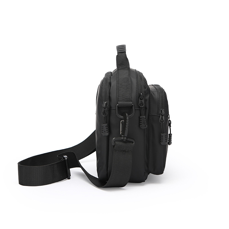 New men's single-shoulder bag, Korean-style trendy business bag, outdoor backpack, casual waterproof nylon fabric crossbody bag for men's cross-border travel Specification drawing