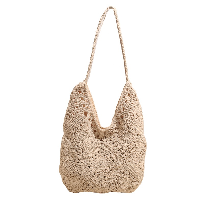 Trendy casual woven bag 2025 New style ins niche artistic straw woven bag Large capacity versatile single-shoulder armpit bag Item Picture