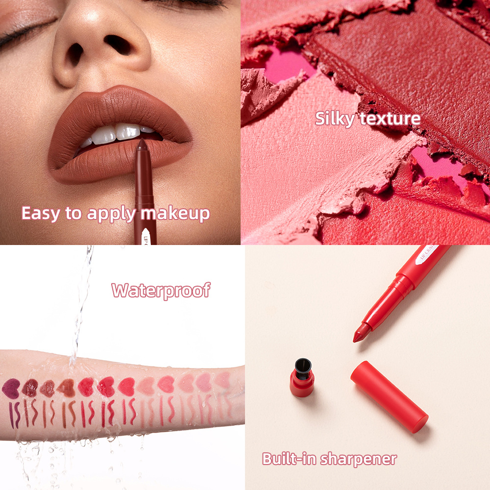 ibcccndc two-in-one Lip liner, matte lipstick liner, Rotating Lip liner Application Scenario