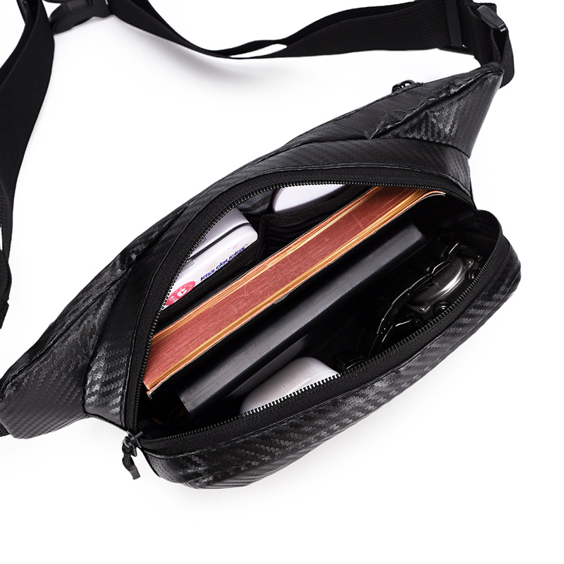 Wholesale of outdoor sports textured men's waist bags, large-capacity chest bags, multi-functional crossbody bags, hard-shell cycling motorcycle bags Application Scenario