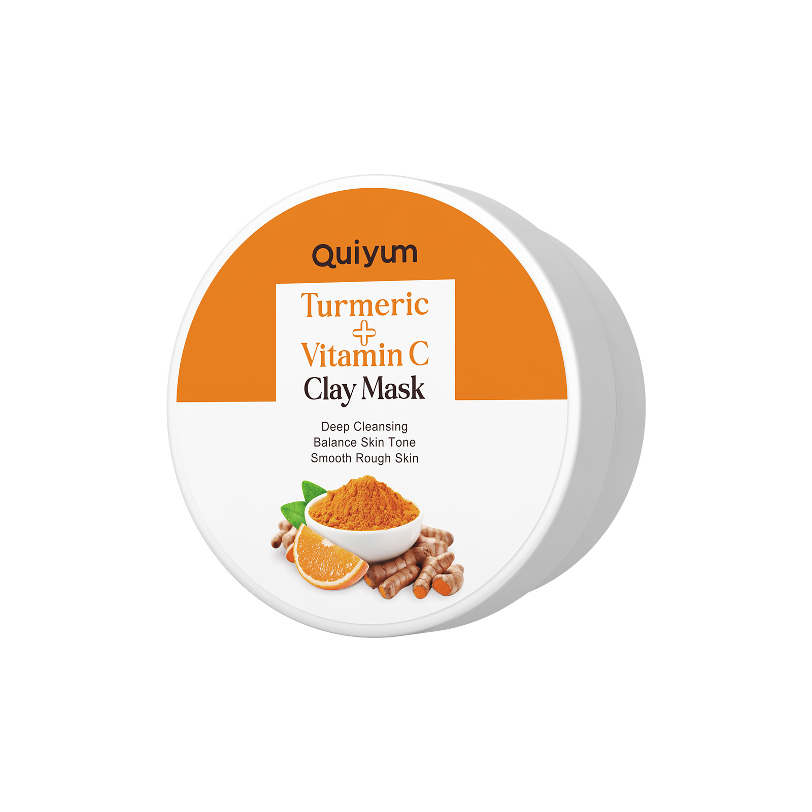QUIYUM Turmeric Vitamin c Mud Mask 90g Cleanses pores, hydrates and moisturizes. First order, one-piece shipping, cross-border English Item Picture