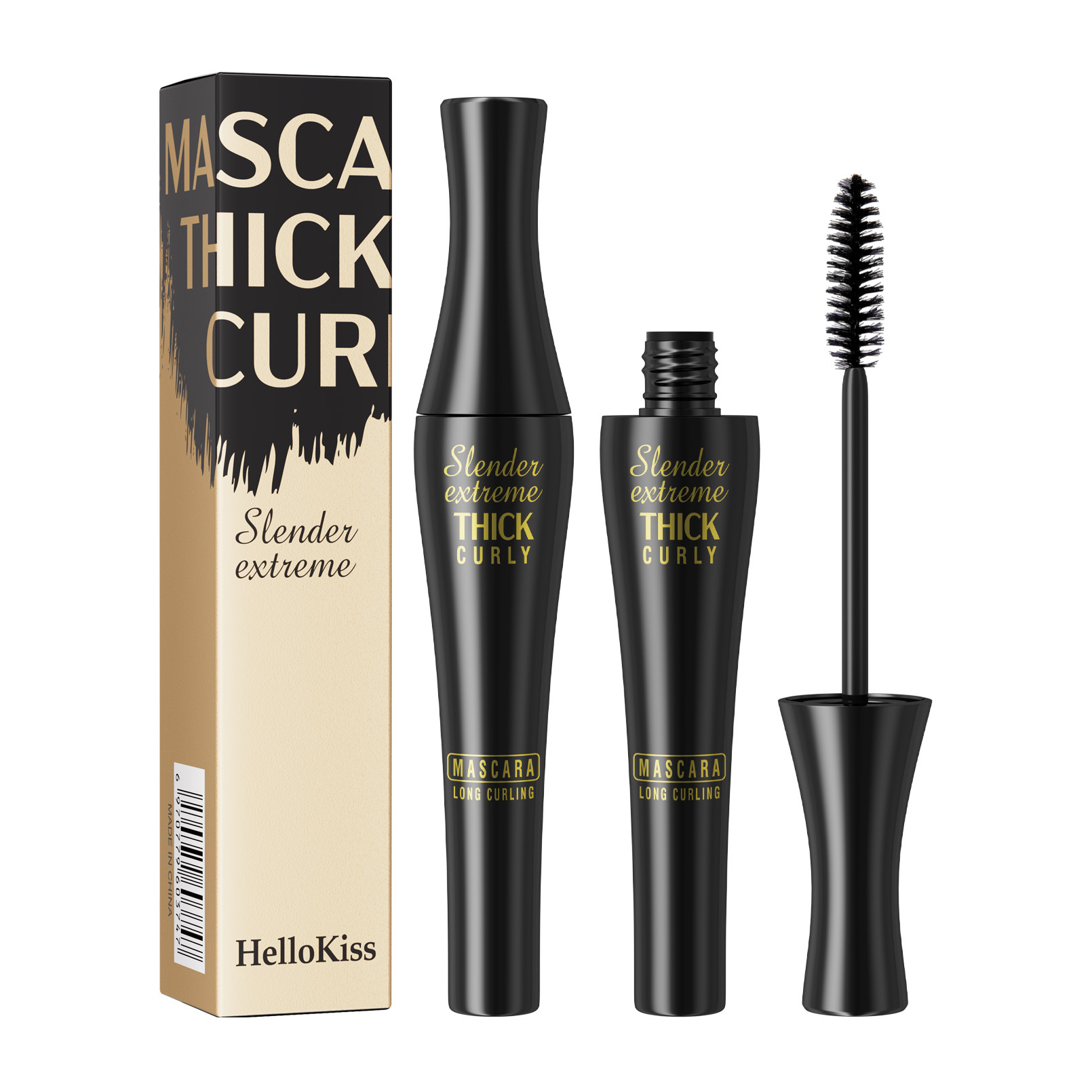 Hellokiss Plumping Big Belly Mascara Waterproof, Long, Thick, Natural Curl 4Dmascara Item Picture
