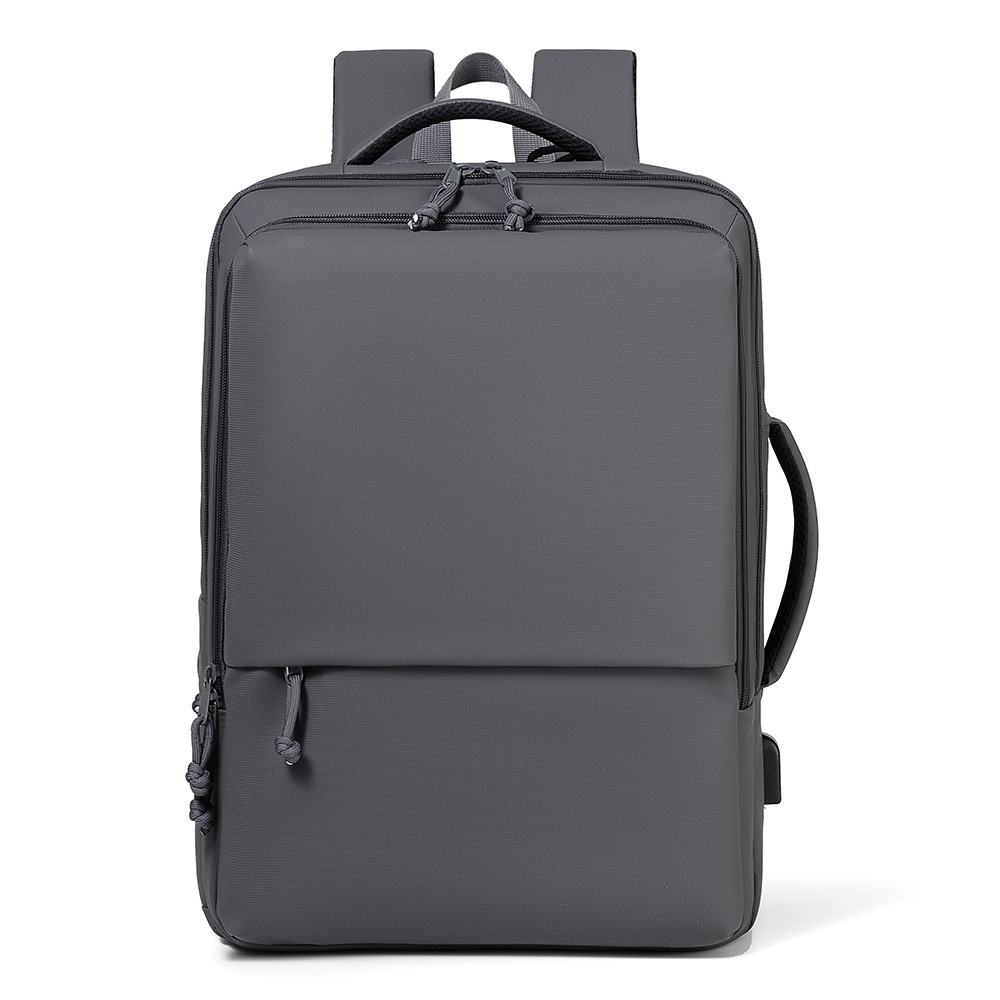 Multi-functional double-shoulder computer bag for men, high-end feel, large capacity, casual travel, college student schoolbag, double-shoulder bag for women Item Picture