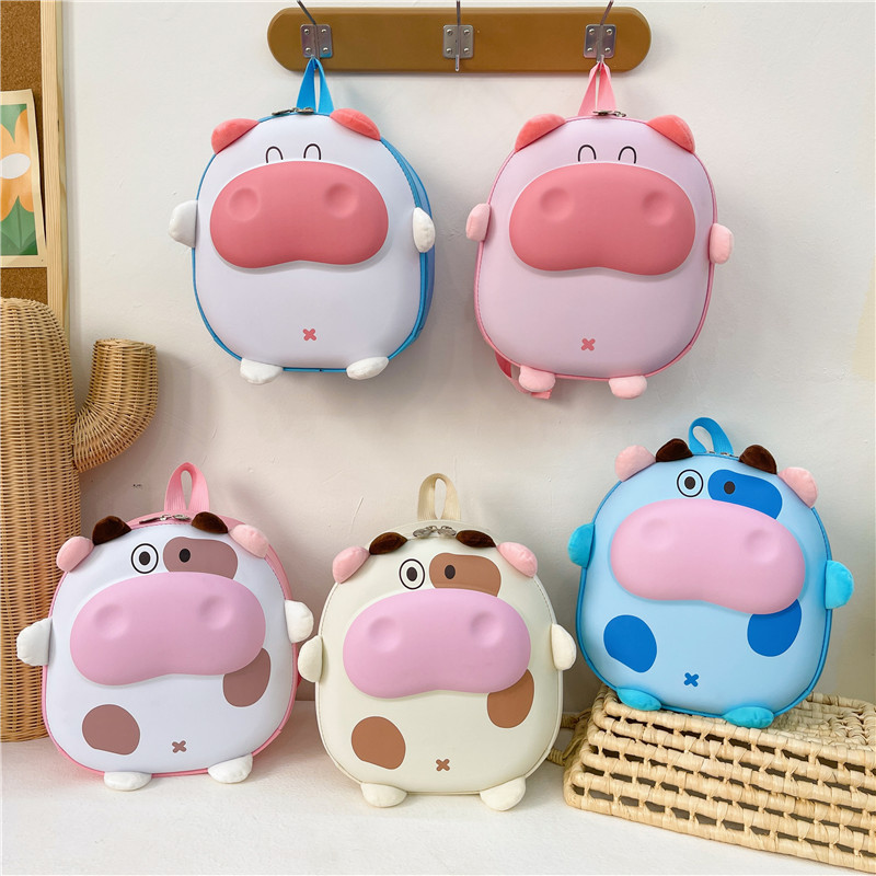 2023 New Children's schoolbag, eggshell bag, cartoon and cute kindergarten schoolbag, small animal children's backpack full figure