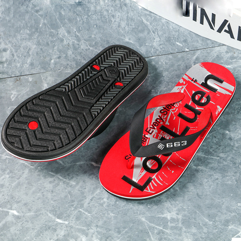 Wholesale of summer men's flip-flops in Lu 'an, outdoor thick-soled men's slippers, casual cool flip-flops for men to wear outside, foreign trade Specification drawing