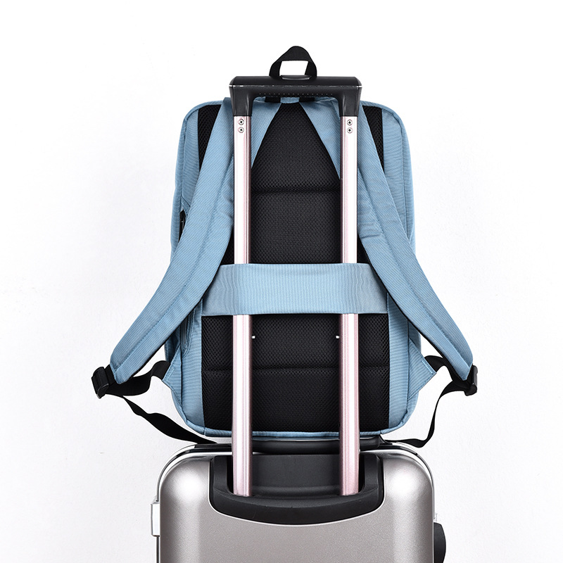 Leather film business commuting backpack with logo printing, student schoolbag, water-resistant and wear-resistant computer bag, gift backpack Specification drawing