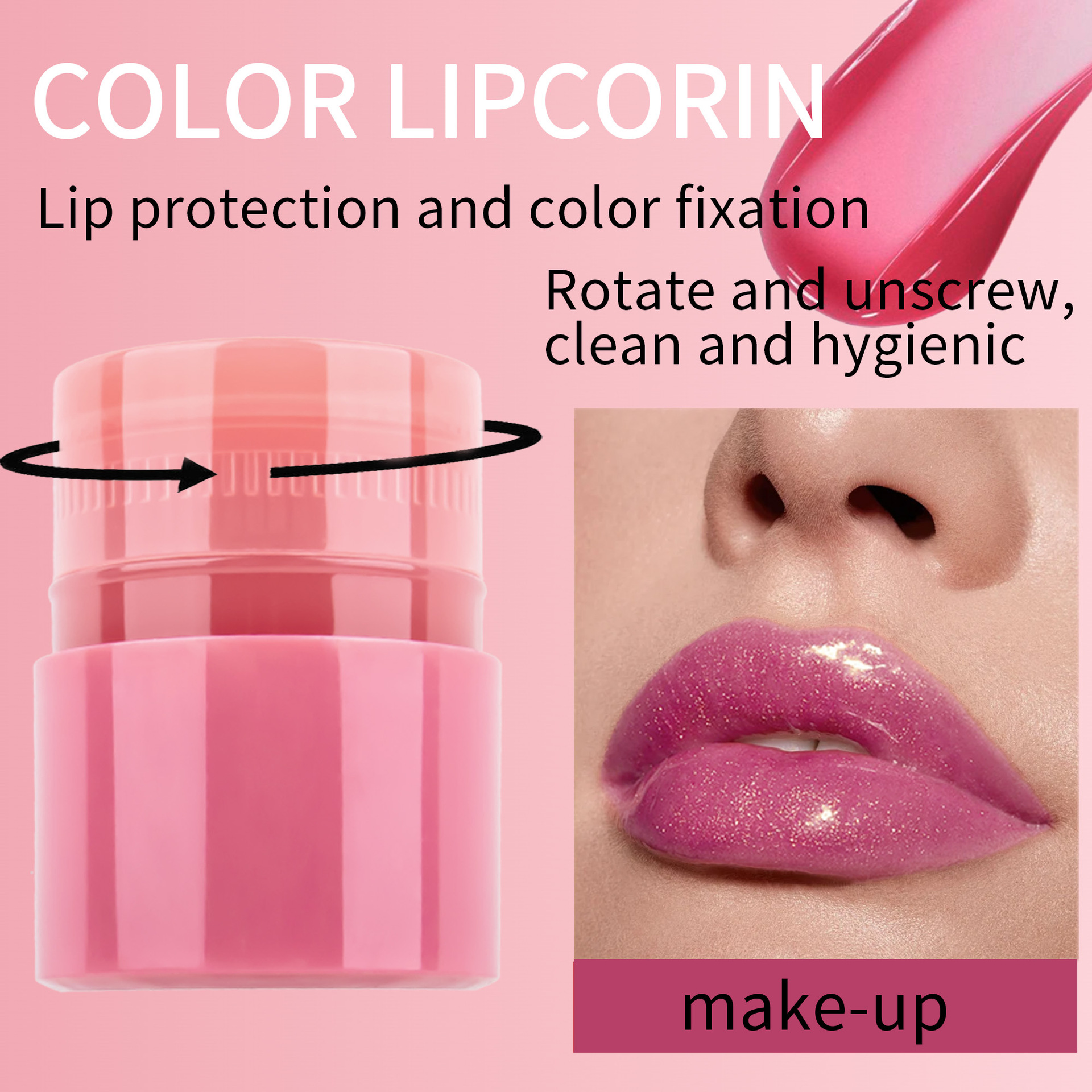 SHCOETY Twisty Lip balm 6 colors Moisturizing and penetrating, hydrating and nourishing to enhance complexion, Lip gloss reduces lip lines across borders Application Scenario