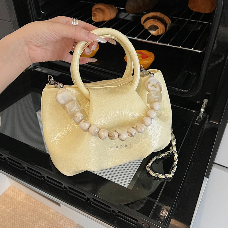 A stylish and trendy beaded bag for women, a new summer chain crossbody cloud bag for women in 2025 full figure