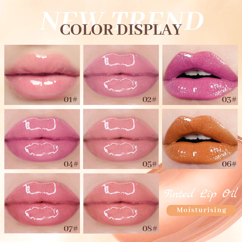 QIBEST Moisturizing and Radiant Lip Oil Hydrating and Nourishing Lip Gloss Mirror Lip Oil Repairing and Moisturizing Lip Gloss Makeup Set Application Scenario