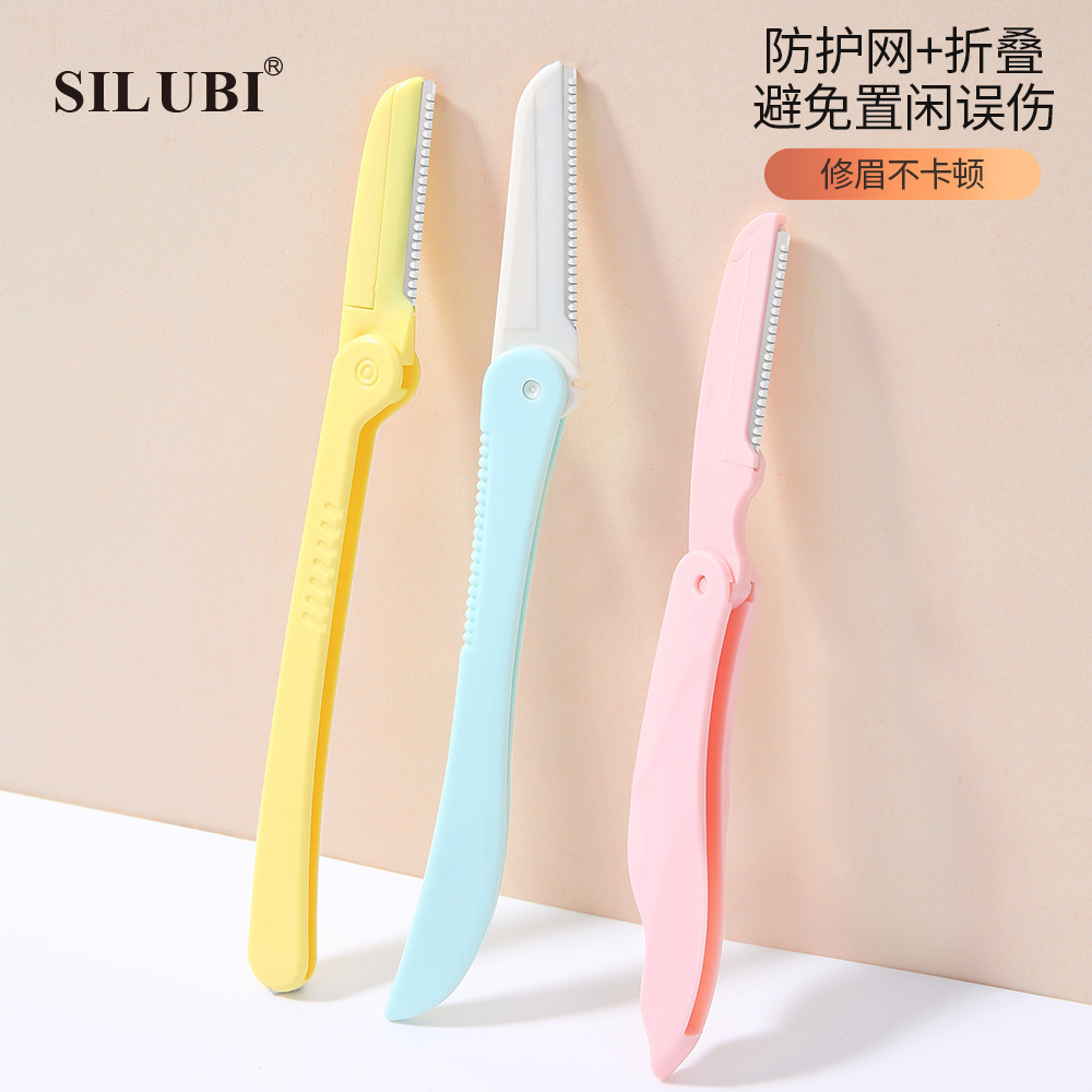 Snobby folding eyebrow trimmer S058, stainless steel blade, anti-slip handle, sharp wide mesh eyebrow trimmer details Picture
