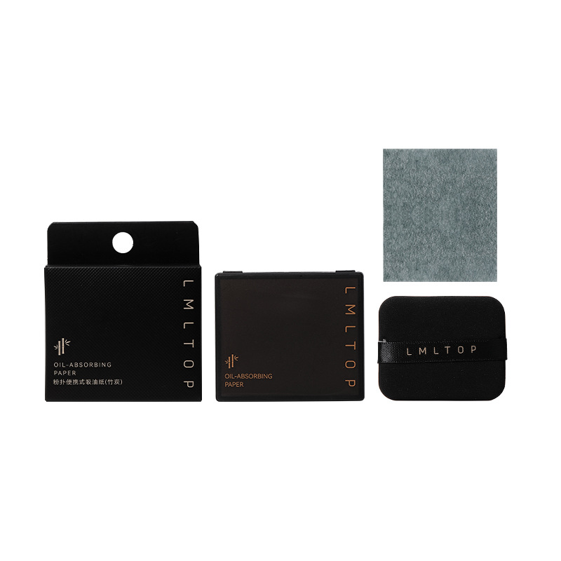 LMLTOP facial oil-absorbing paper comes with powder puff, makeup mirror, and 100 pieces of facial oil-removing paper, carefully selected by SY028 Item Picture