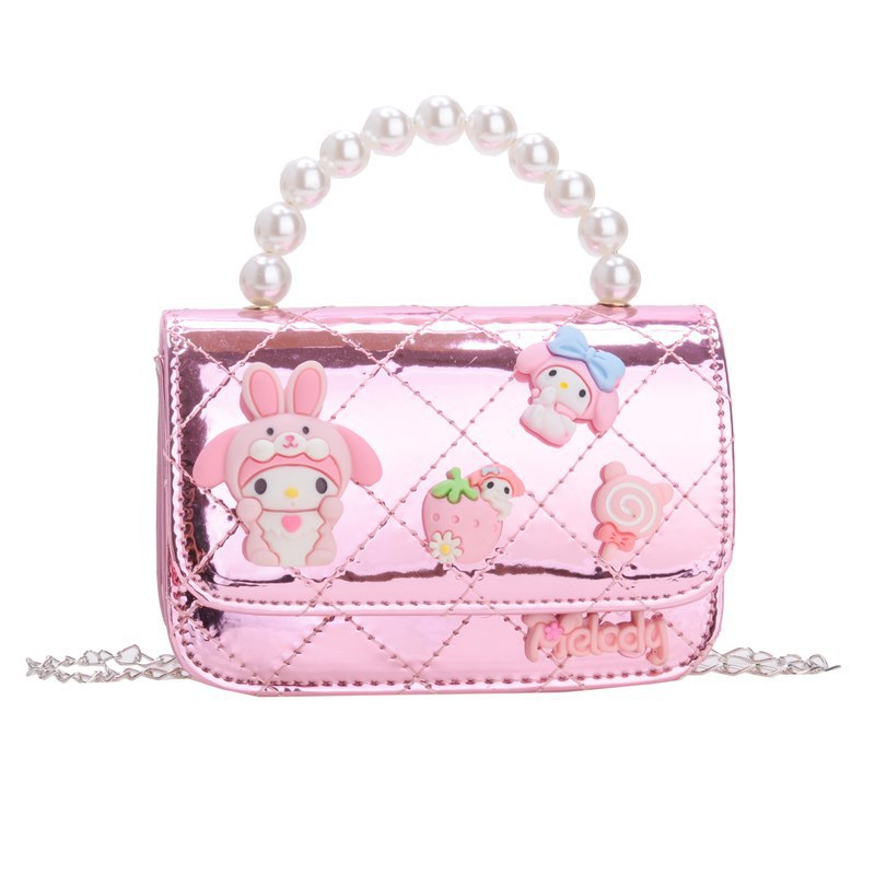 Children's bag 2024 New Korean cartoon chain single-shoulder bag, Chanel-style diamond-shaped crossbody bag, small square bag for boys and girls Item Picture