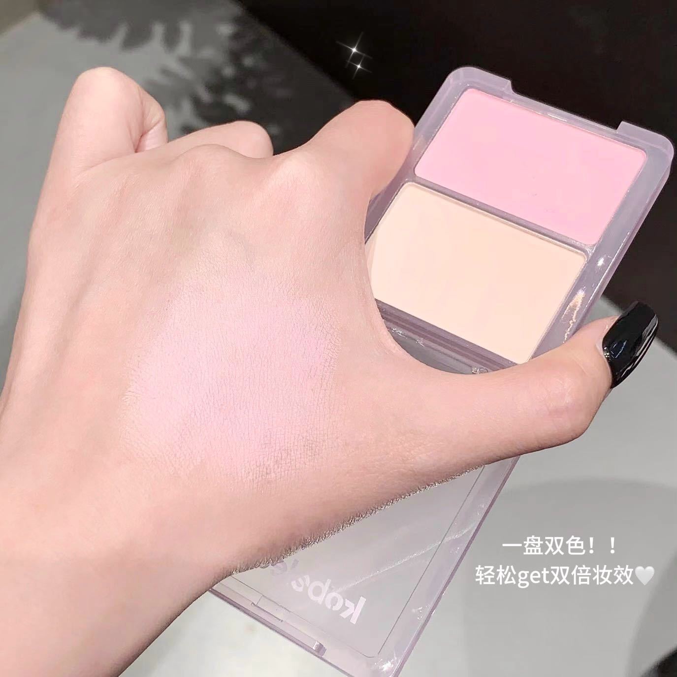 kobeleen dual-color multi-purpose high-gloss dial brightening Korean-style blush matte high-gloss contouring integrated tear trough Specification drawing