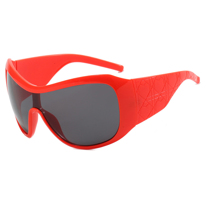 Extra-large frame mask sunglasses, outdoor Y2K European and American trendy and fashionable sunglasses, UV-resistant sports sunglasses Item Picture