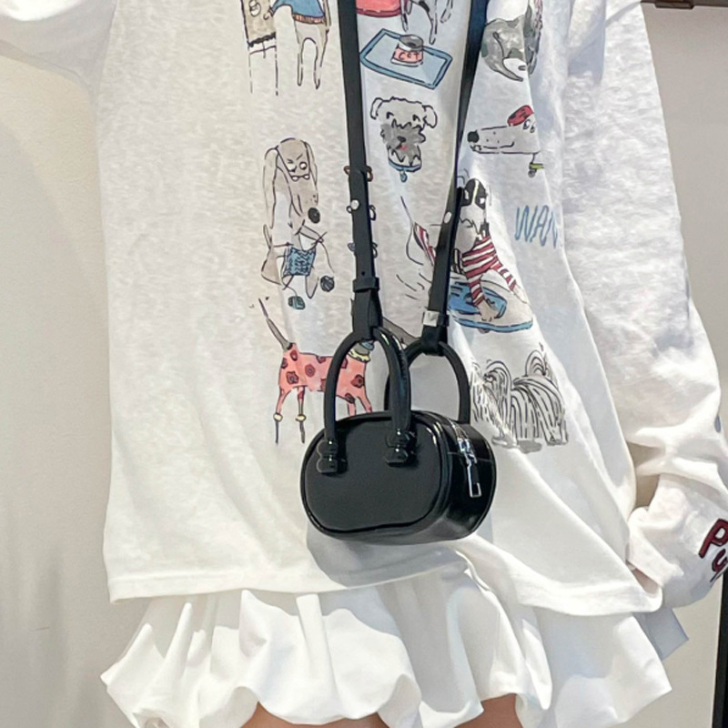 2025 New European and American retro handbag, mini pillow bag for women, fashionable crossbody bag, summer lipstick bag for women Specification drawing