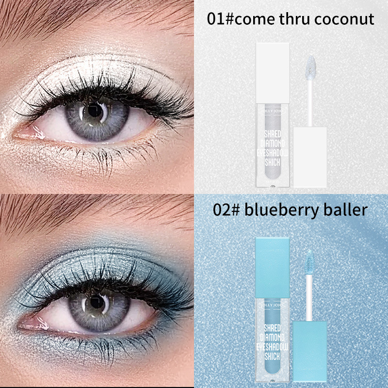 Cross-border JOLLY JOJO Four-color Liquid Eyeshadow Highlight Brightening Glitter Pearl Sequin Eyeshadow Liquid Specification drawing