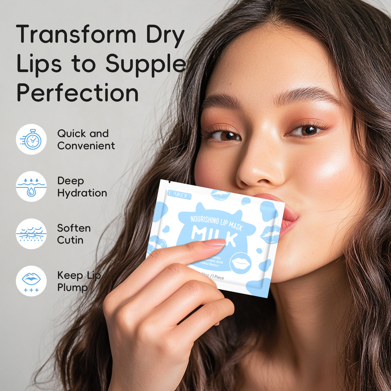 tk cross-border new product LAIKOU Milk Moisturizing lip mask 6g Moisturizing Lip Mask in stock from the manufacturer details Picture