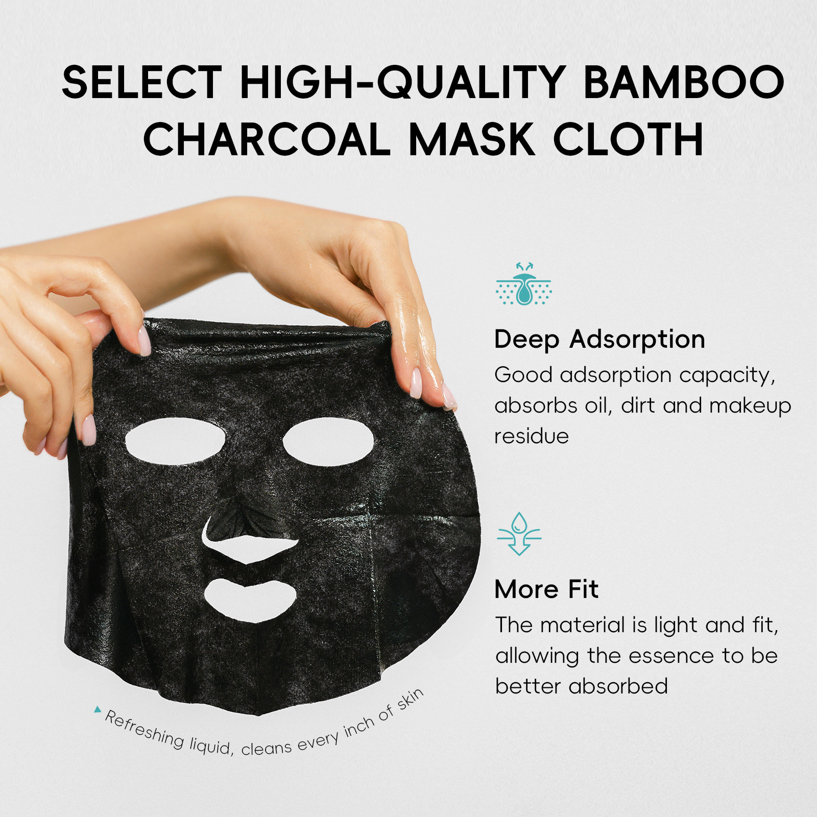 Cross-border LAIKOU Bamboo Charcoal Cleansing Mask Patch 30mlpc Cleansing and Moisturizing manufacturer's available FDA skin care products wholesale details Picture