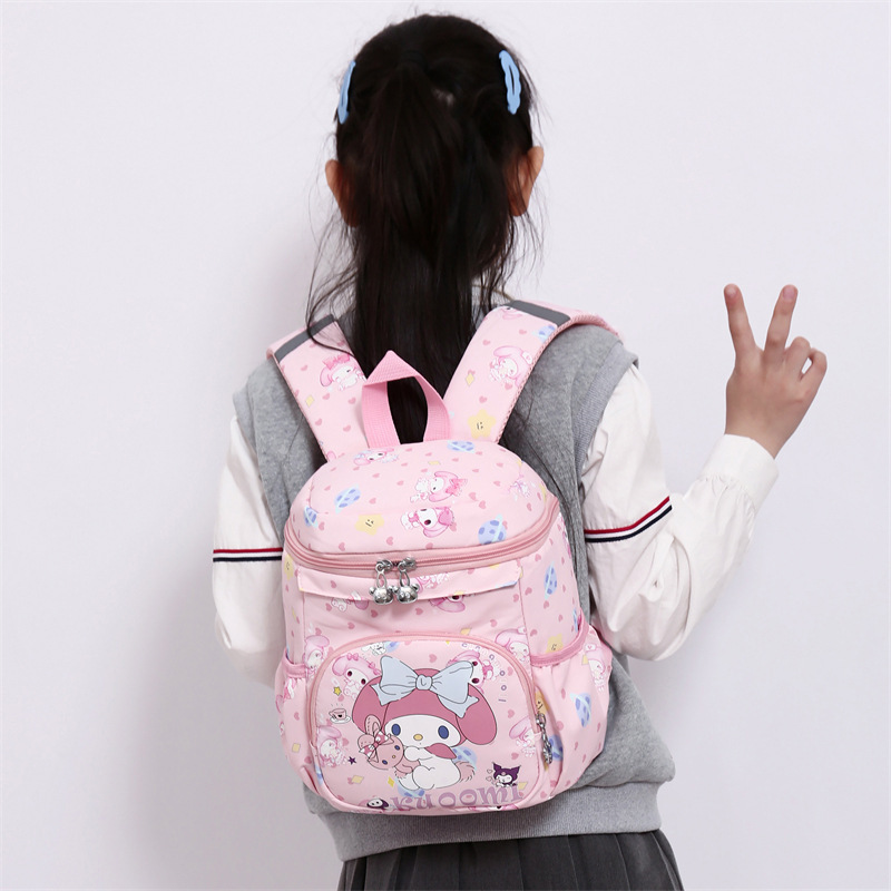 New children's schoolbags, cute cartoon bags for boys and girls in the small class of kindergarten, casual and versatile, outdoor snacks on both shoulders Specification drawing