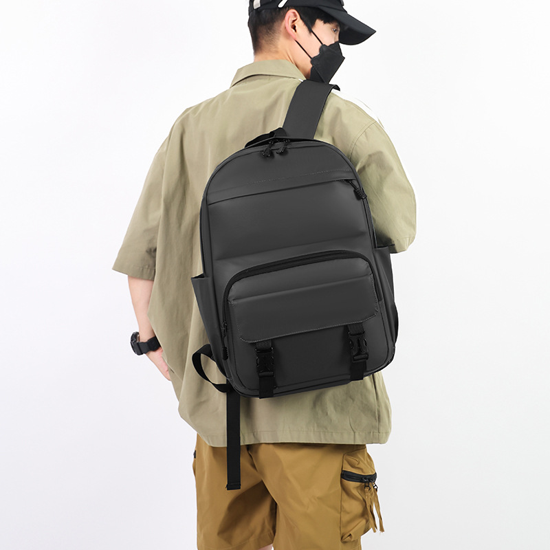 New Korean-style men's backpacks for cross-border trade, large-capacity, simple commuting computer bags, and school bags for junior and senior high school students details Picture