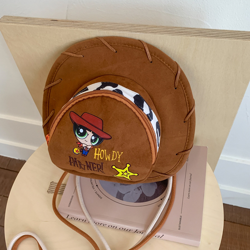 Cute Ins-style 2025 summer new denim hat crossbody bag with cartoon design, fun and personalized single-shoulder phone case full figure