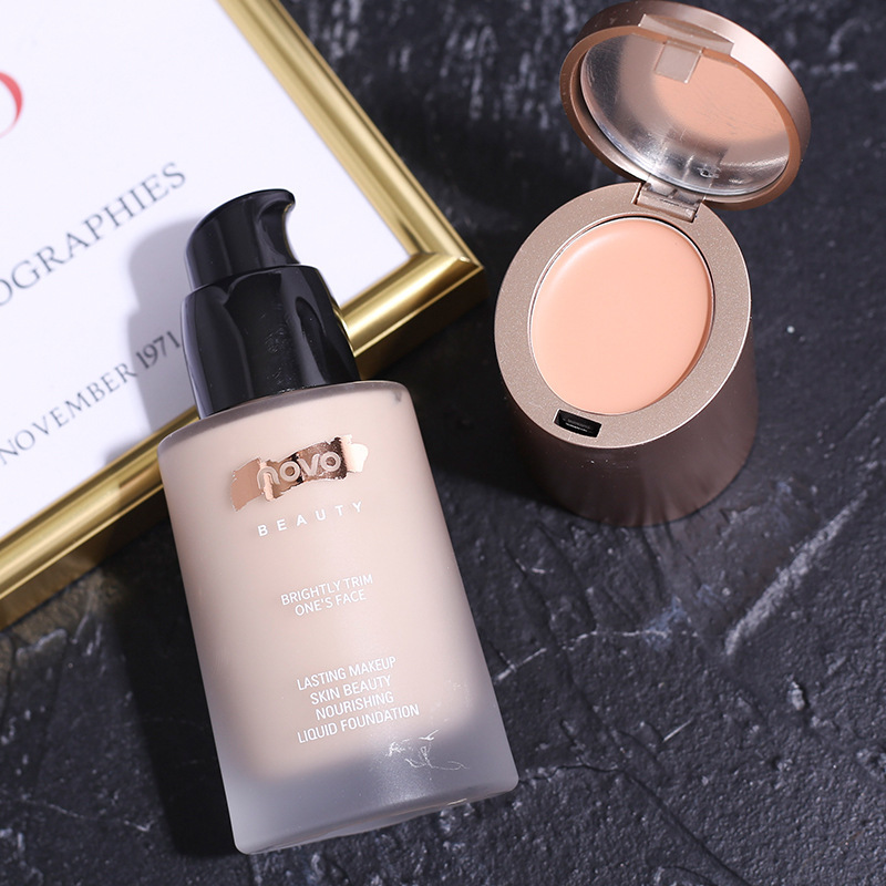 NOVO Cream Nourishing Concealer Foundation Liquid Concealer Set Concealer, Moisturizing, Waterproof and Non-smudge Foundation details Picture