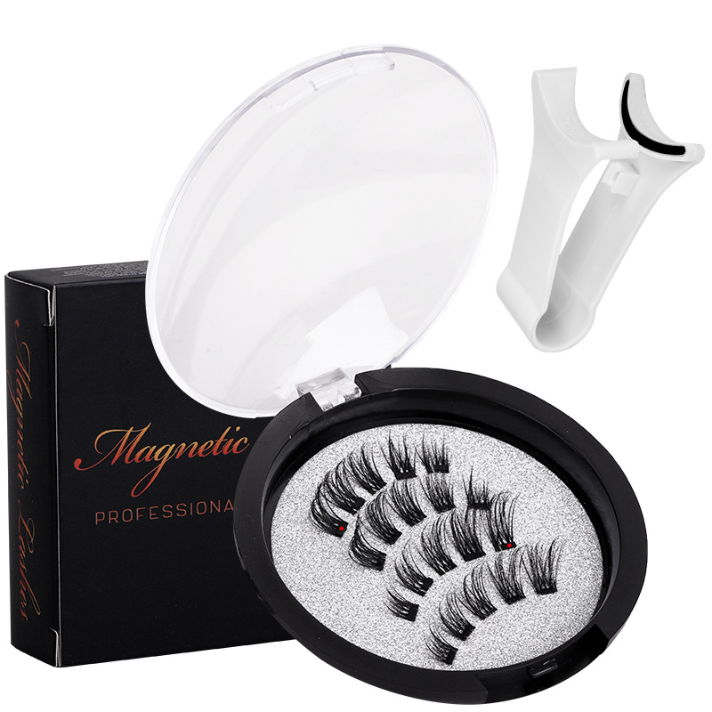 Magnetic false eyelash set, natural simulation waterproof quantum magnetic eyelash, glue-free wearing magnetic eyelash Item Picture