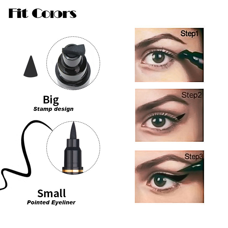 The Fit Colors double-headed triangular wing seal is not easy to smudge the eyeliner liquid pen cross-border Eyeliner details Picture