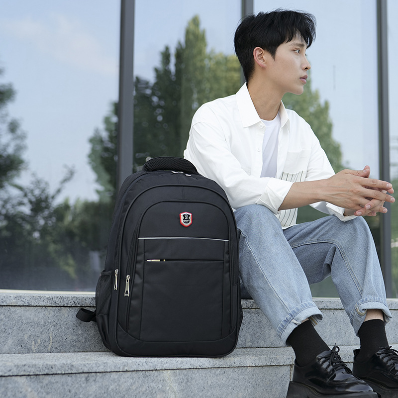 A new, simple and casual backpack with large capacity for cross-border use, suitable for college students, business trips, commuting and computer backpacks details Picture