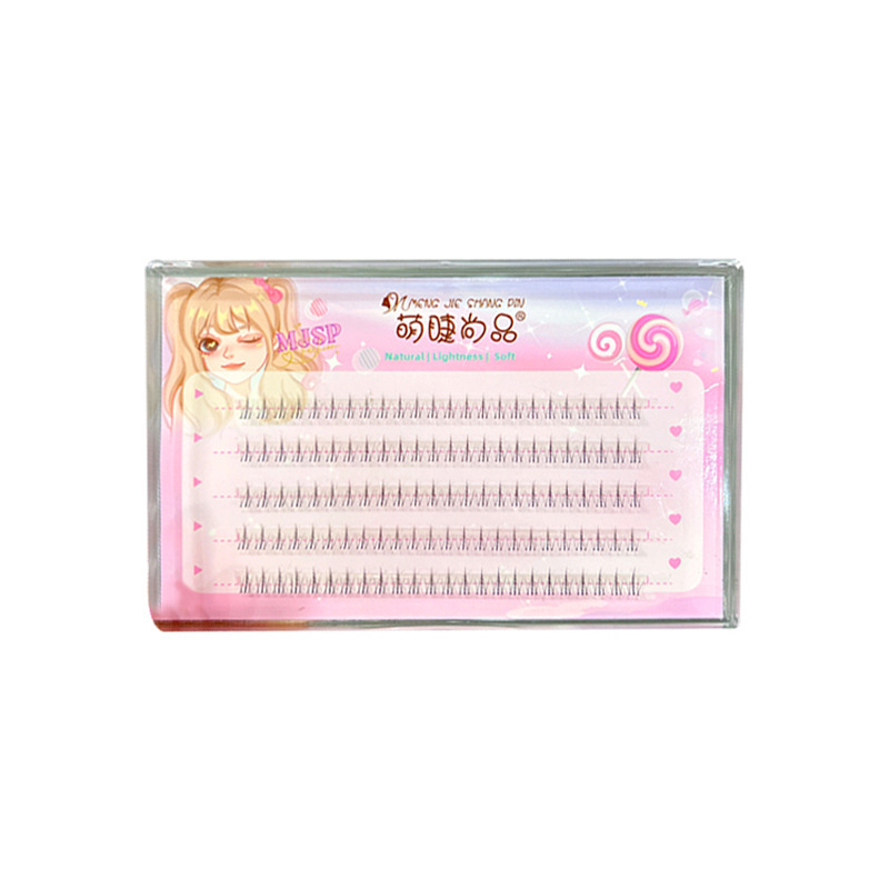 Mengjie Shangpin Natural Mom's natural-feeling Little Flame Lower eyelash Natural Comic Single cluster segmented lazy beginner false eyelash Item Picture