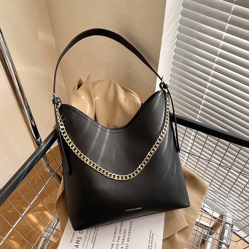 European and American style bucket bag for women 2023 cross-border new trend, large-capacity single-shoulder bag, stylish, simple and versatile women's bag full figure