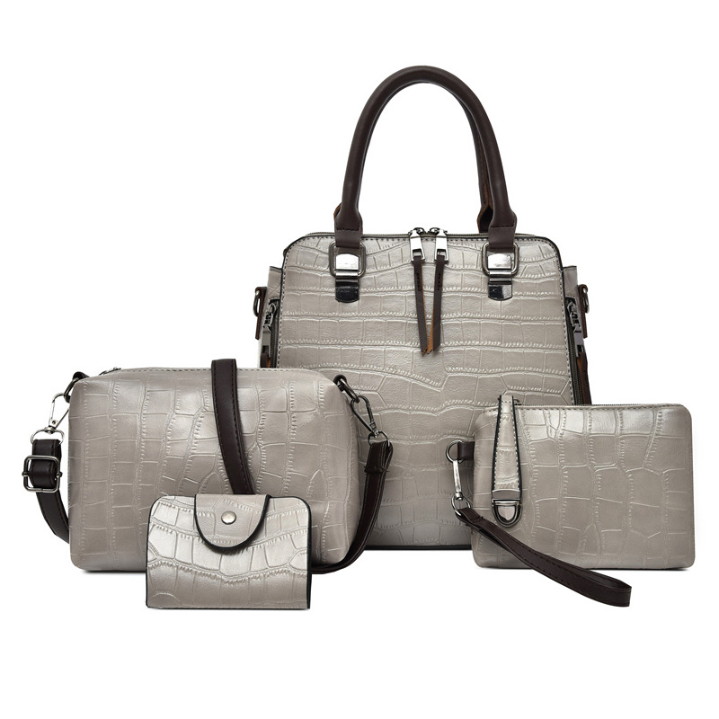 2021 New Crocodile-patterned mother-and-child bag Cross-border trade women's Bag four-piece set, one-piece consignment, bill of lading, shoulder crossbody bag Application Scenario